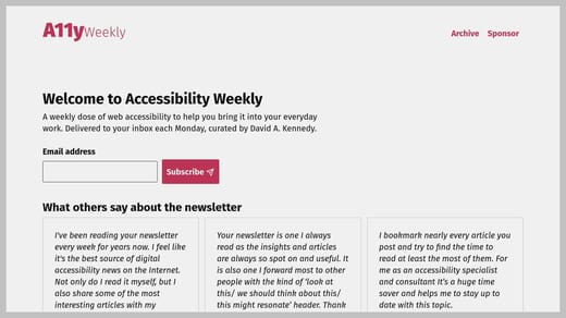 Accessibility Weekly