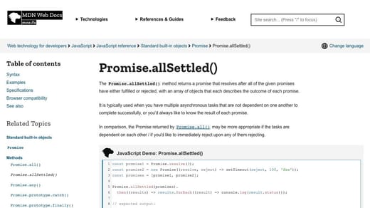 Promise Allsettled