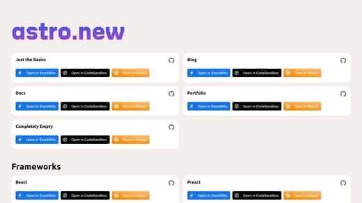 Astro Getting Started Page