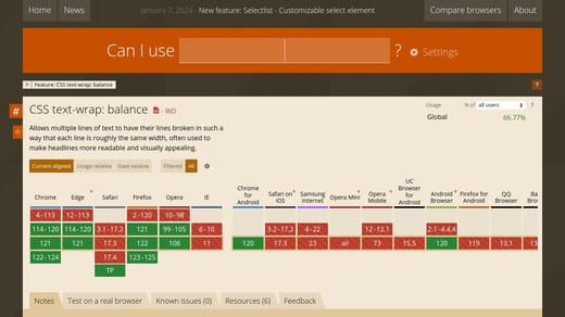 CSS: text-wrap-balance