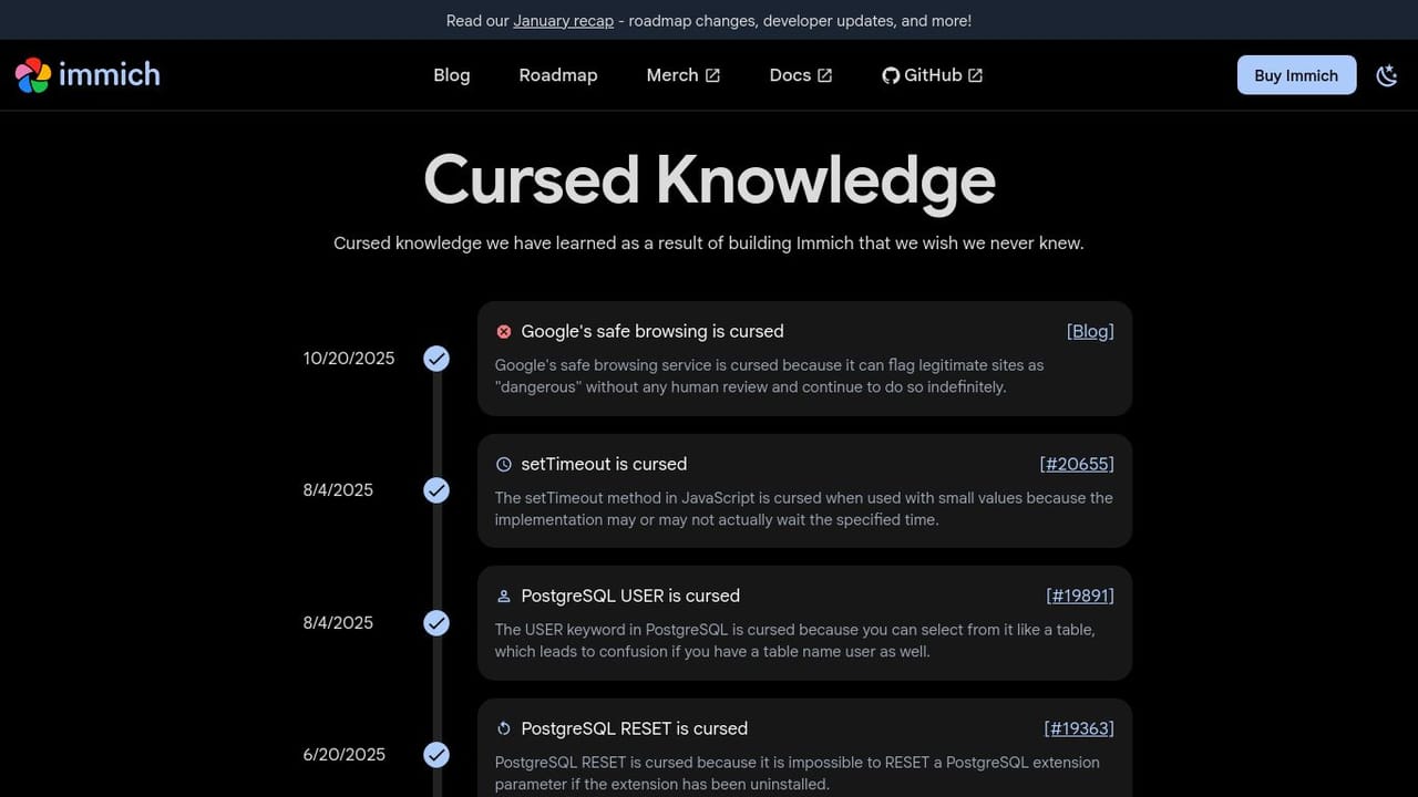 „Cursed Knowledge“ von Immich