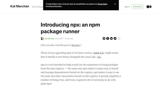 Kat Marchan 2017 Introducing Npx An Npm Package Runner