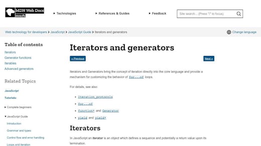 Iterators and Generators