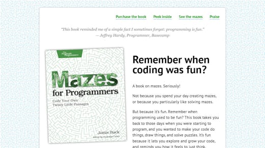 Mazes for Programmers: Code Your Own Twisty Little Passages (Jamis Buck)