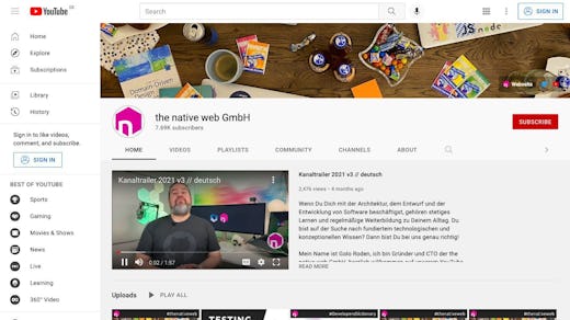 YouTube Kanal The Native Web Gmbh