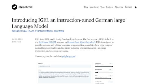 IGEL – An instruction-tuned German large Language Model